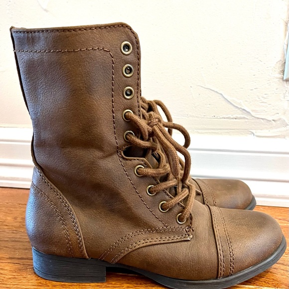 Mossimo brown combat boots - Picture 3 of 6
